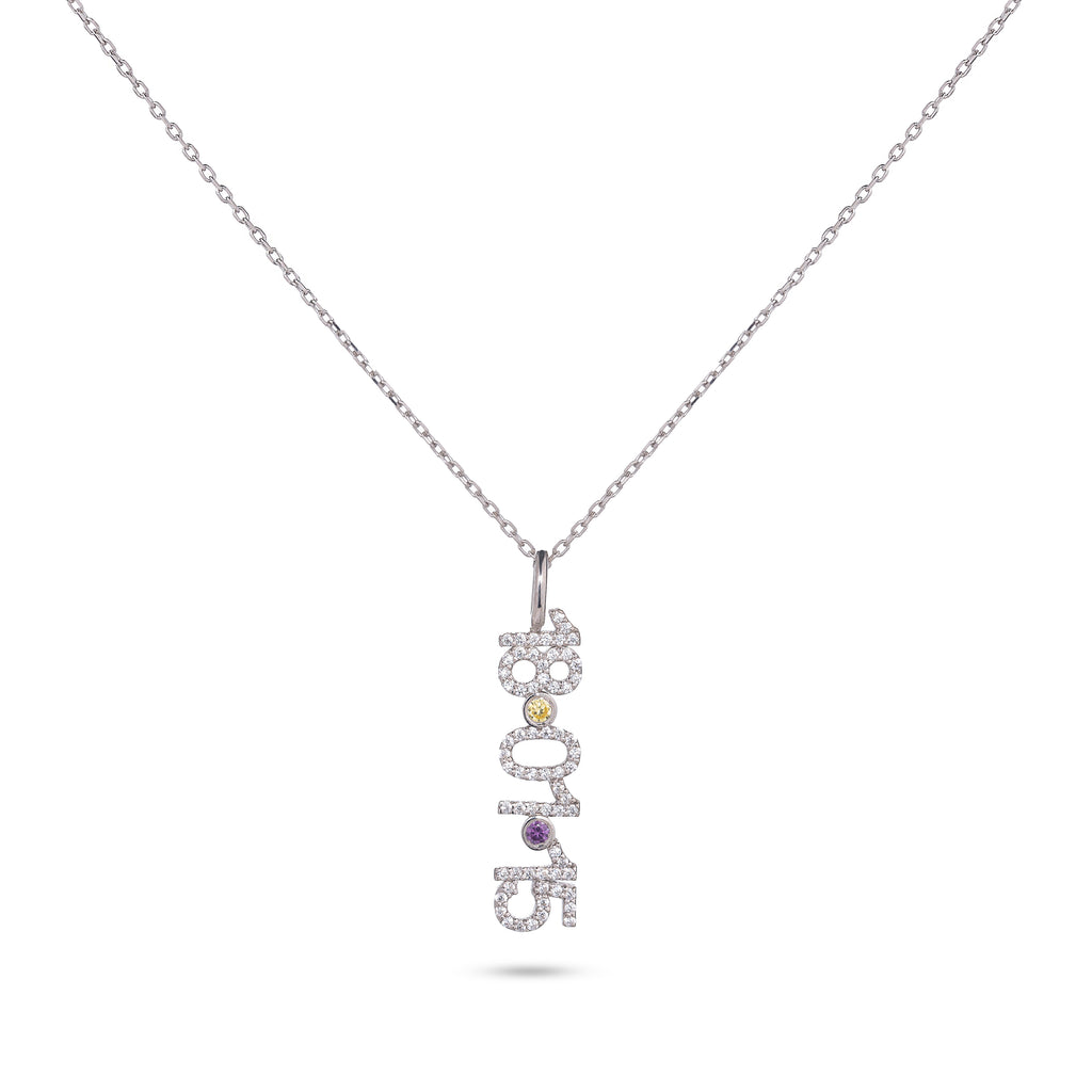 Pave Date Necklace