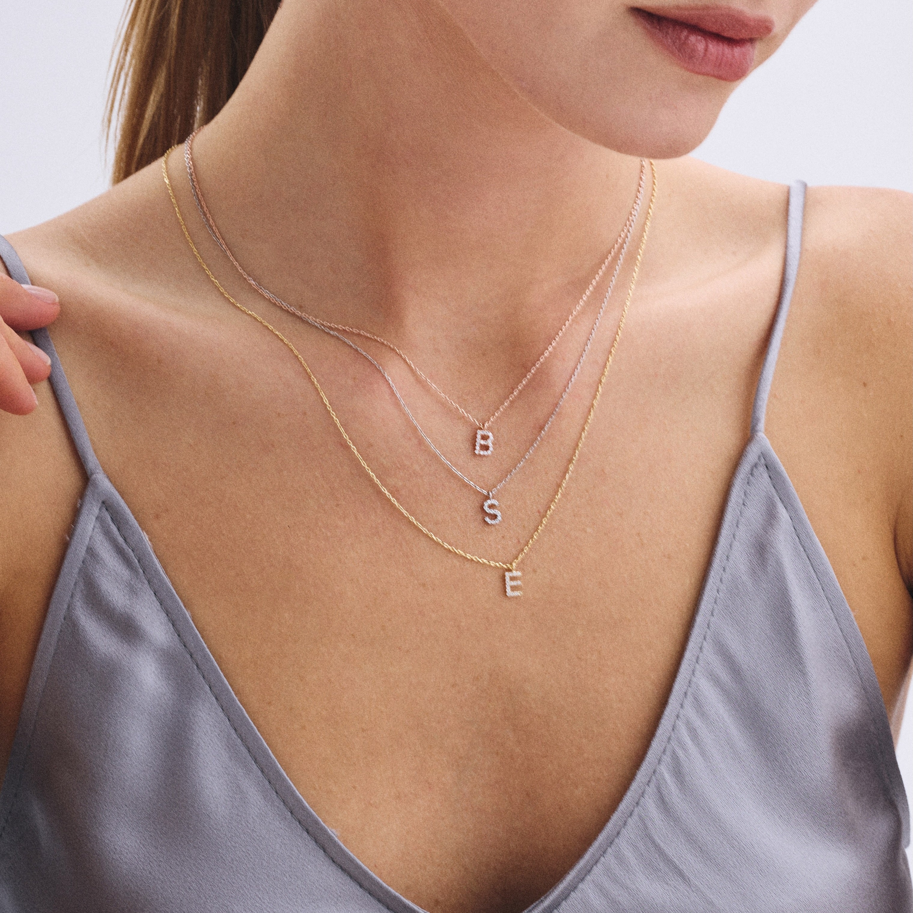 Timeless Spark Initial Necklace