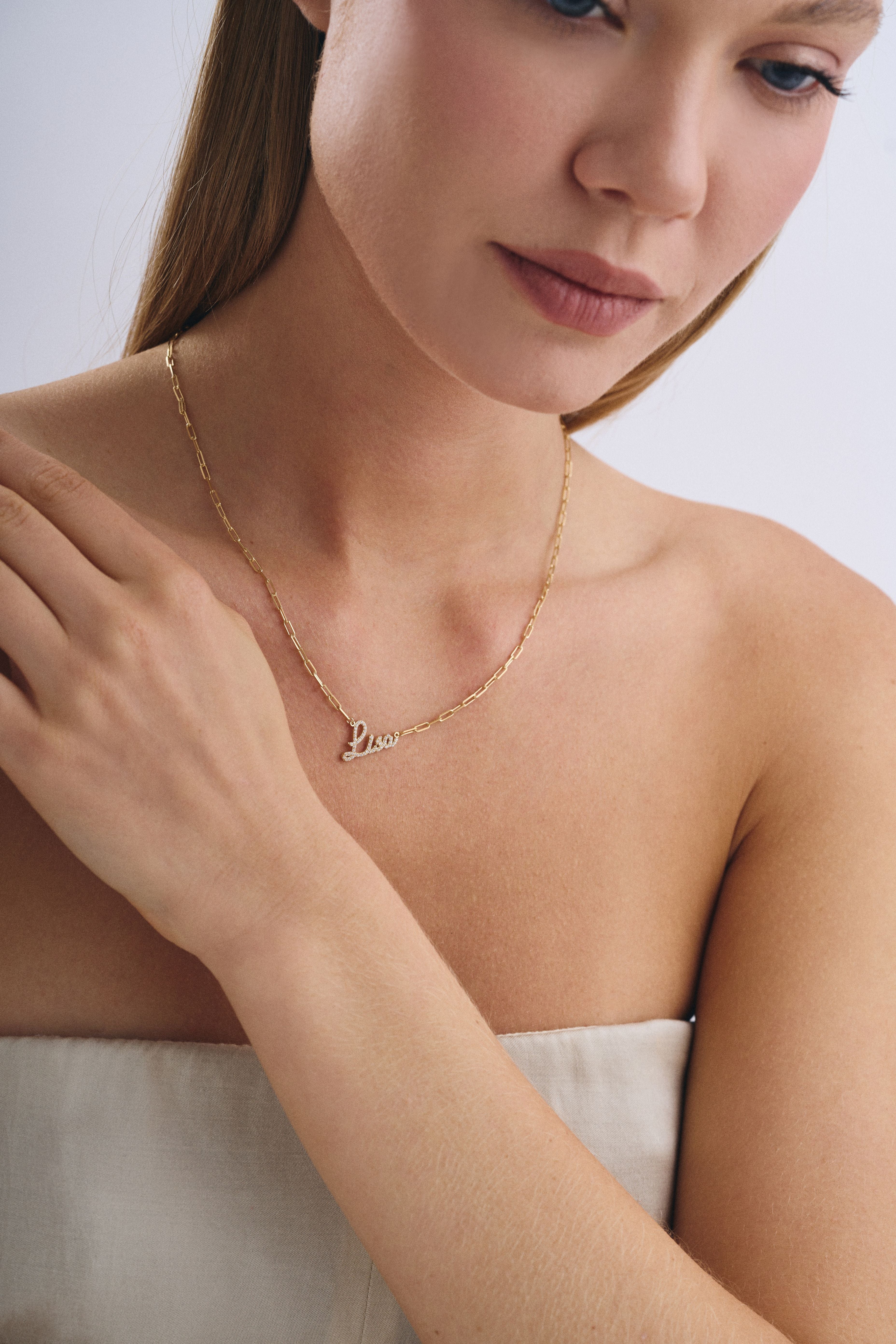 Signature Pave Name Necklace