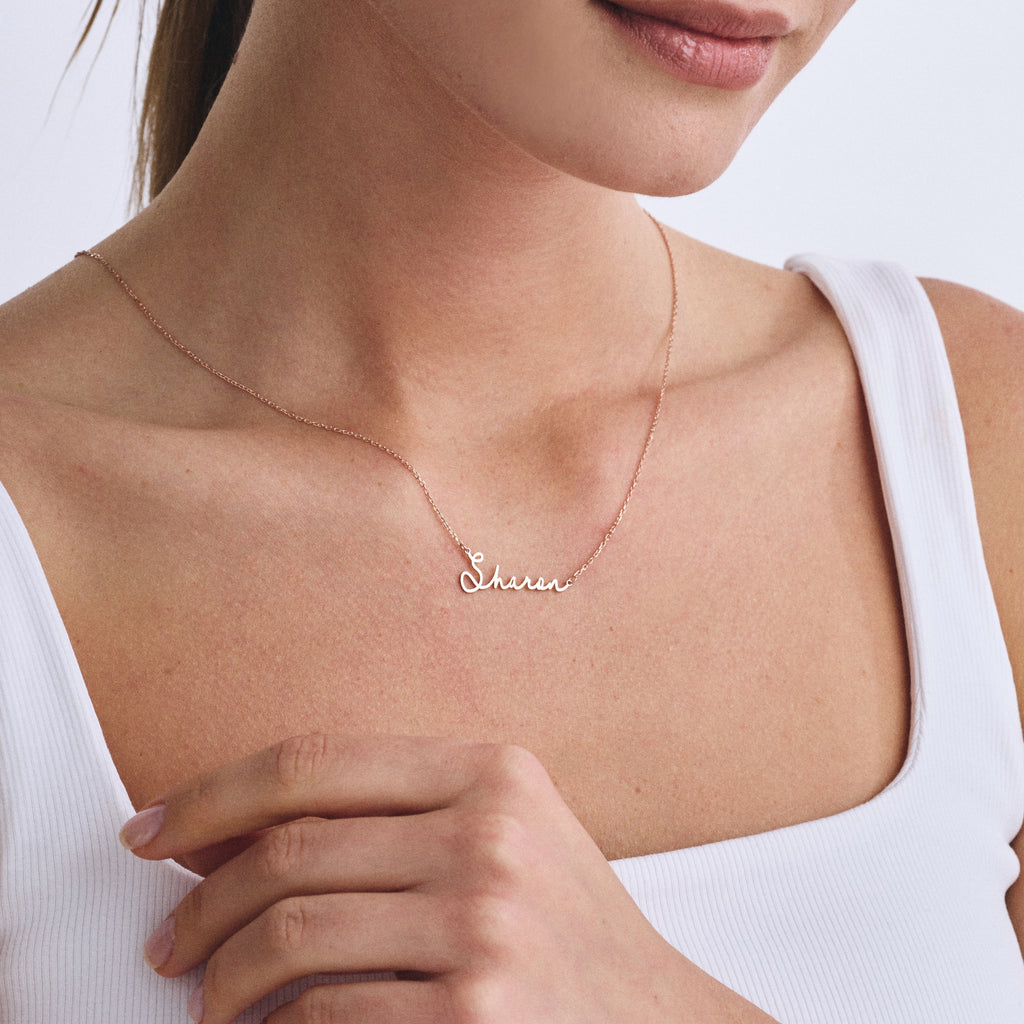 Signature Script Name Necklace