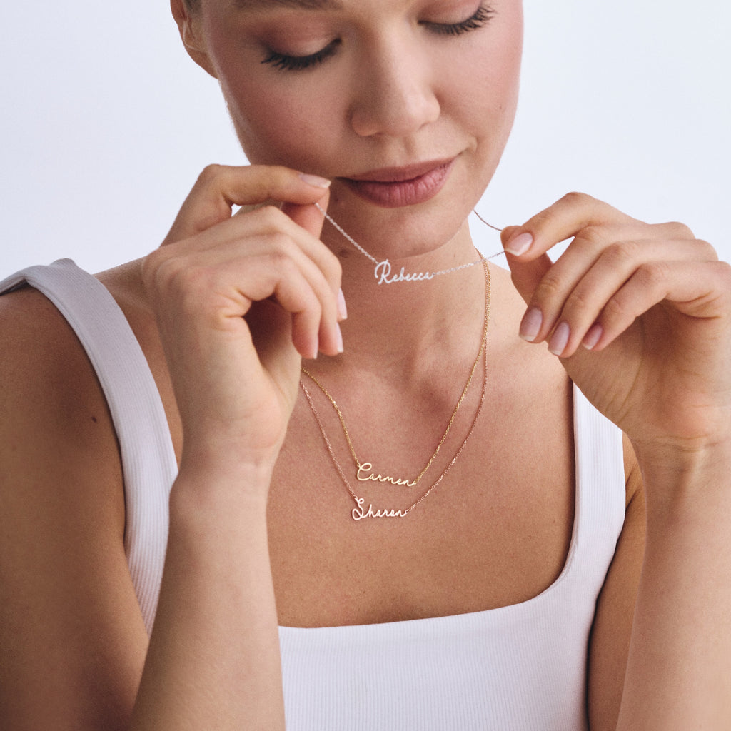 Signature Script Name Necklace