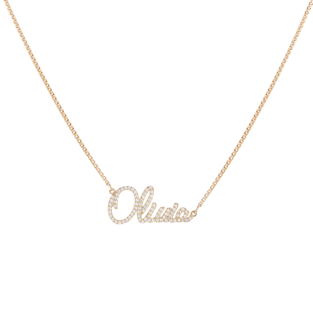 Signature Pave Name Necklace