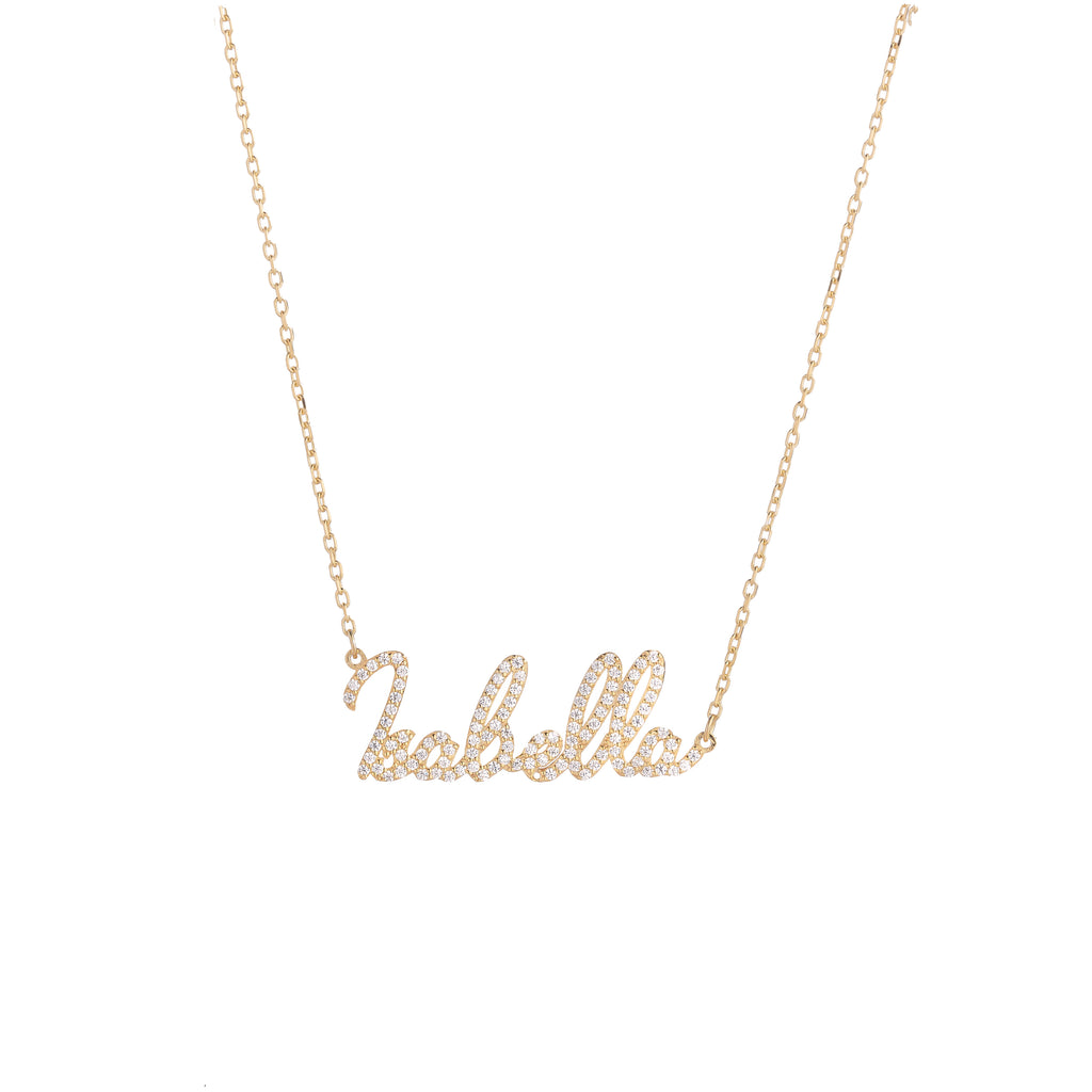 Signature Pave Name Necklace