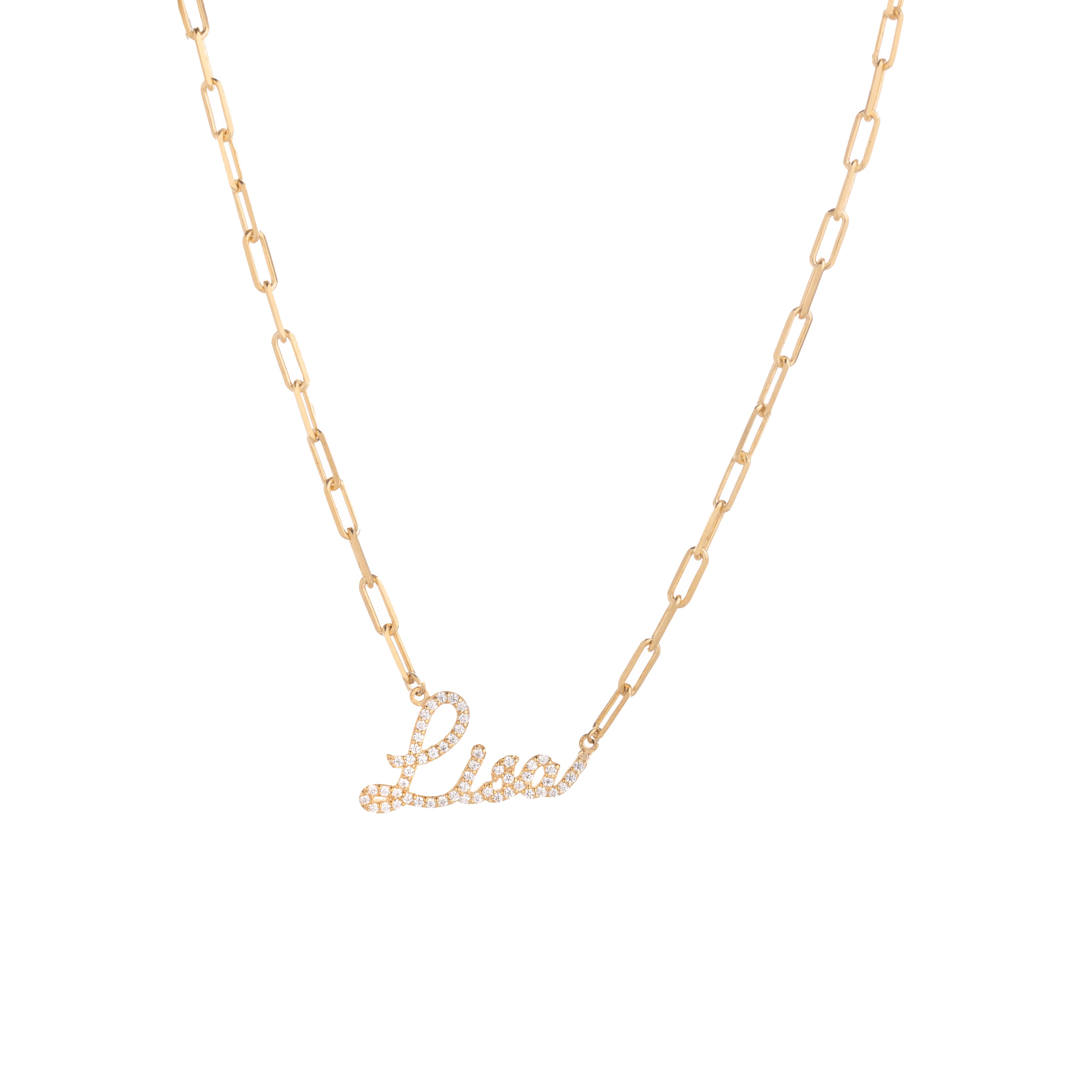 Signature Pave Name Necklace