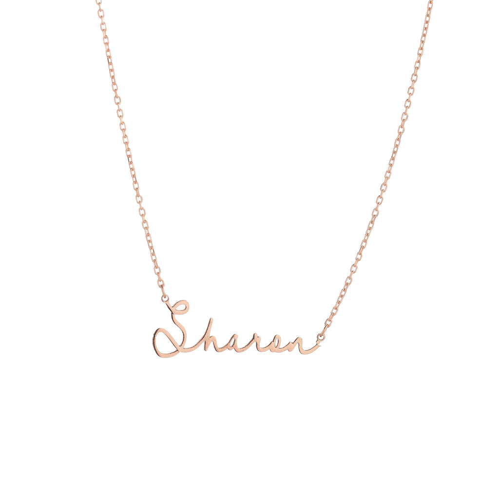 Signature Script Name Necklace