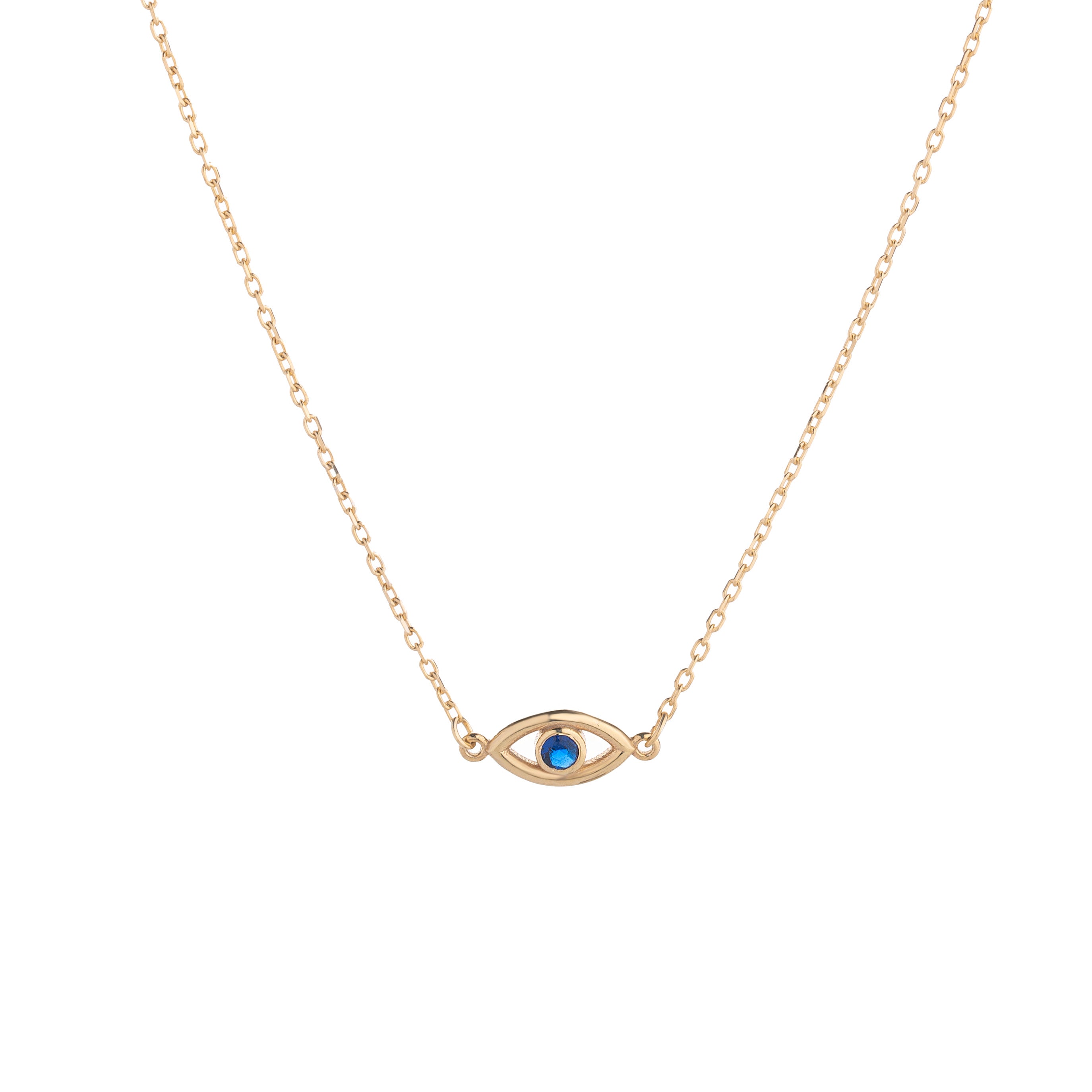 Minimal Evil Eye Necklace