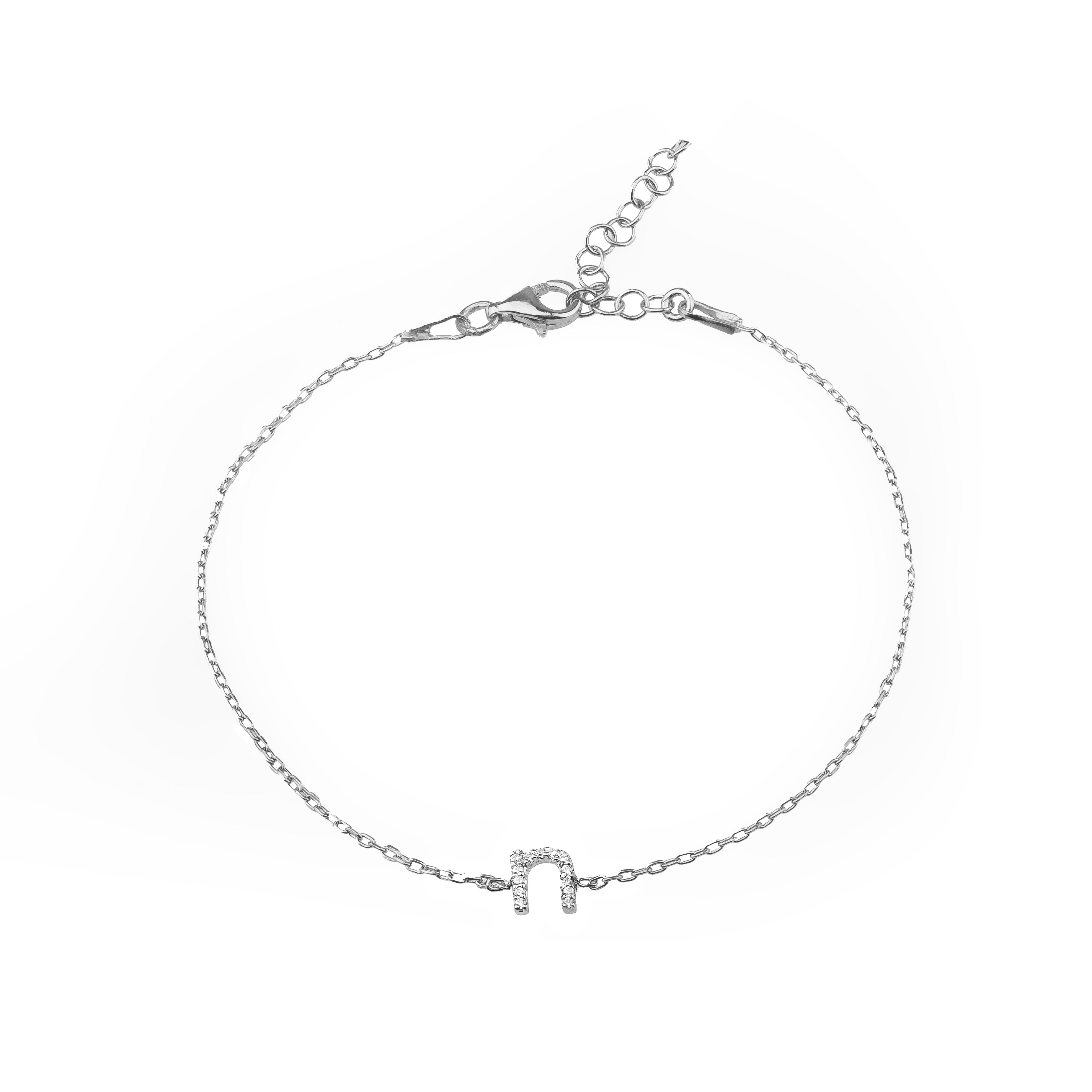 Petite Pave Initial Bracelet