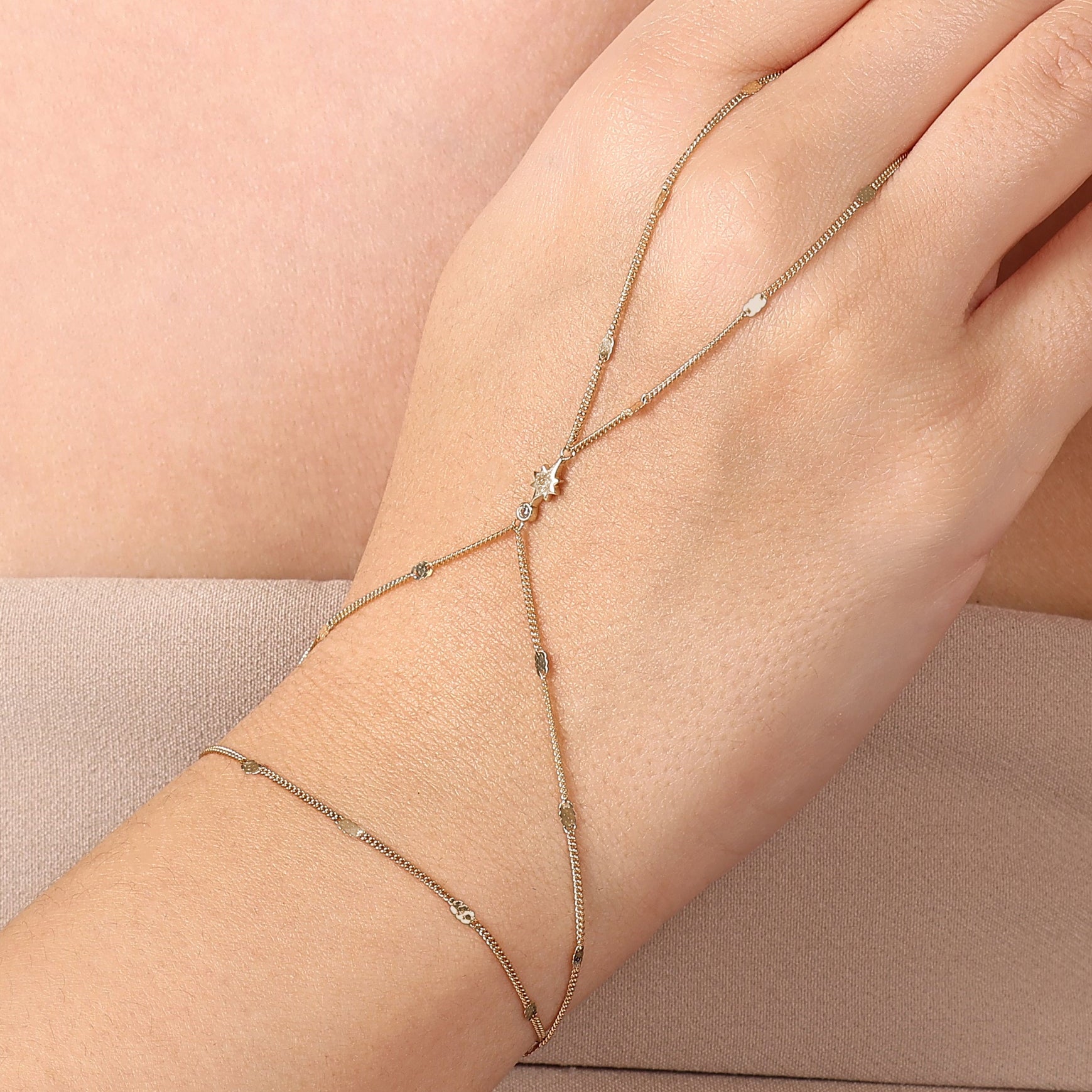Stella Lune Layered Hand Chain